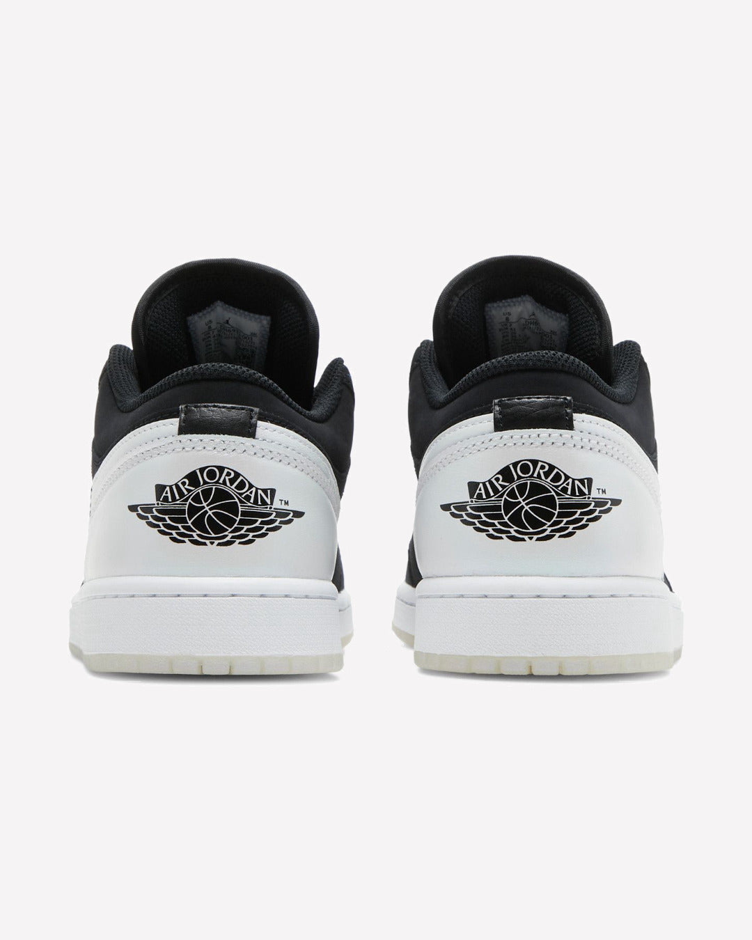 Jordan 1 Low Diamond Shorts Black White — vista superior