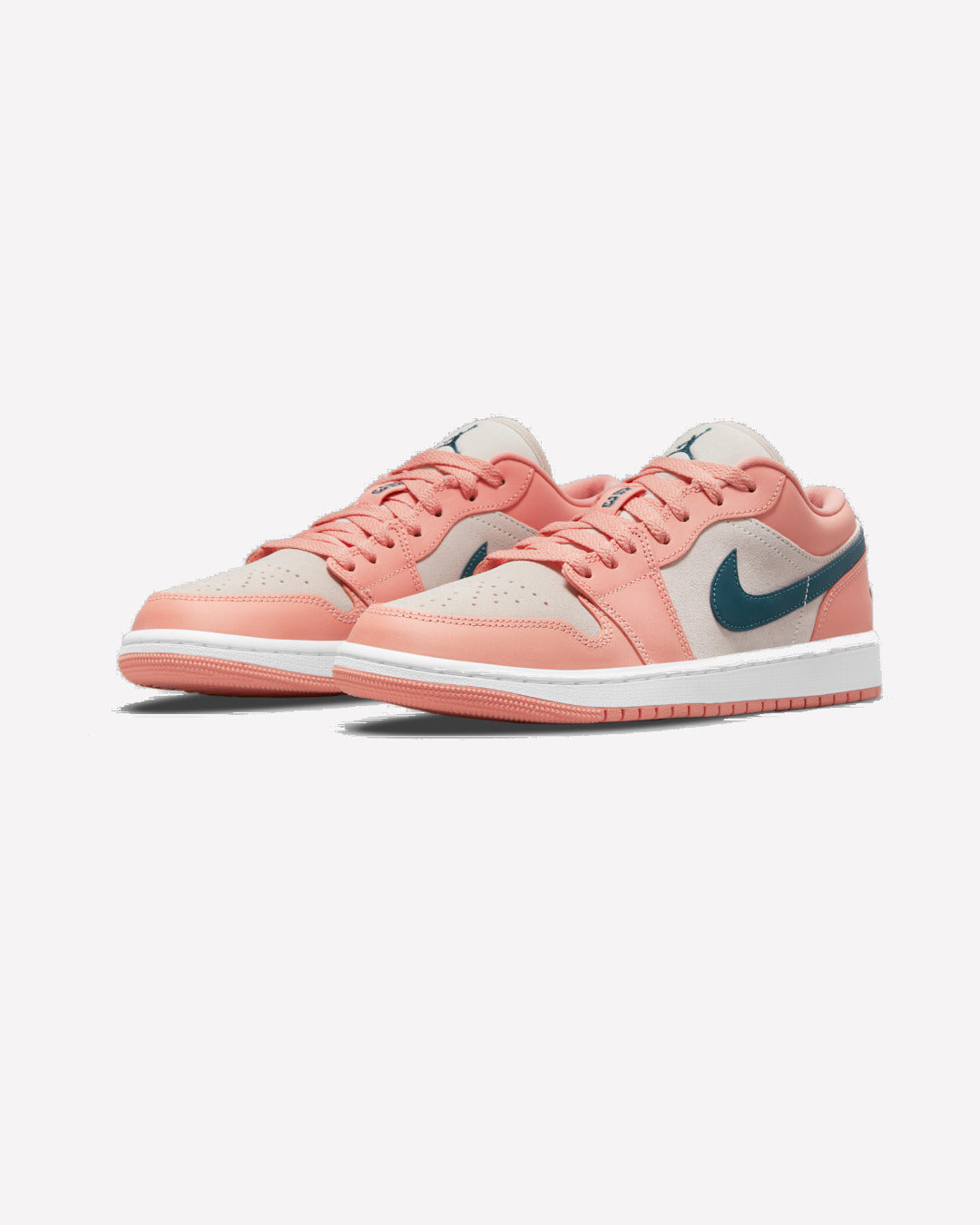 Jordan 1 Low Light Madder Root — vista superior del par
