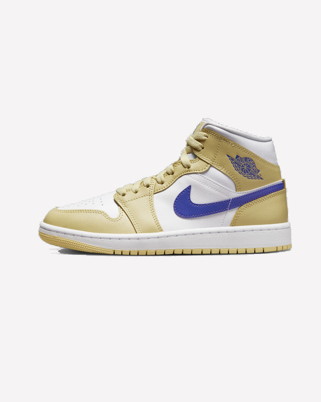 Jordan 1 Mid Lemon Wash Lapis — vista lateral