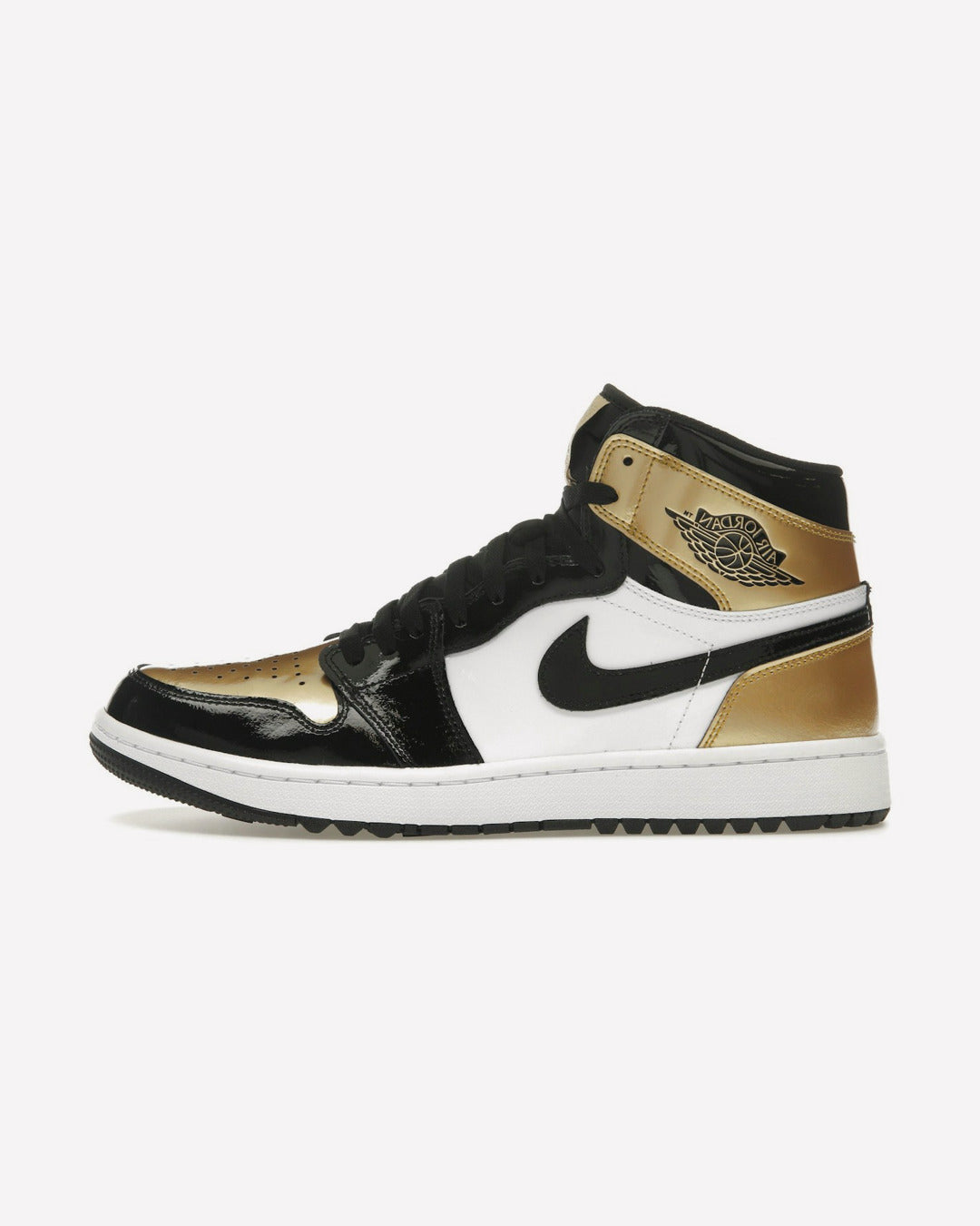 Air Jordan 1 Retro High Golf Patent Gold Toe