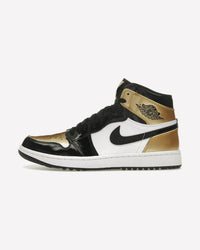 Air Jordan 1 Retro High Golf Patent Gold Toe