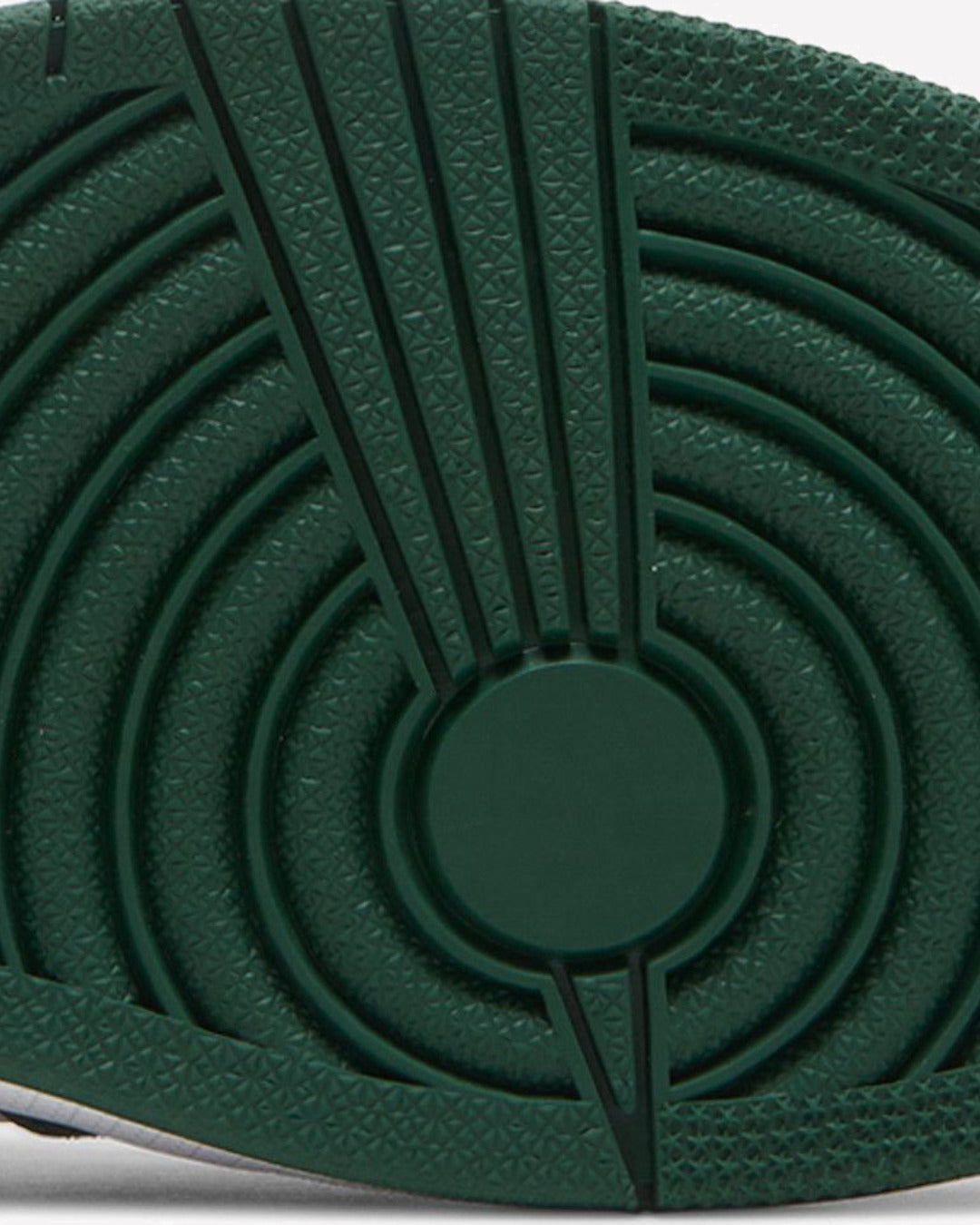 Jordan 1 Retro High OG Gorge Green — detalle del Swoosh