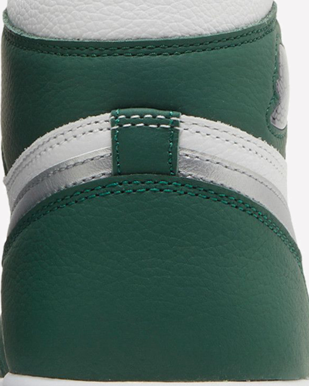 Jordan 1 Retro High OG Gorge Green — detalle del upper