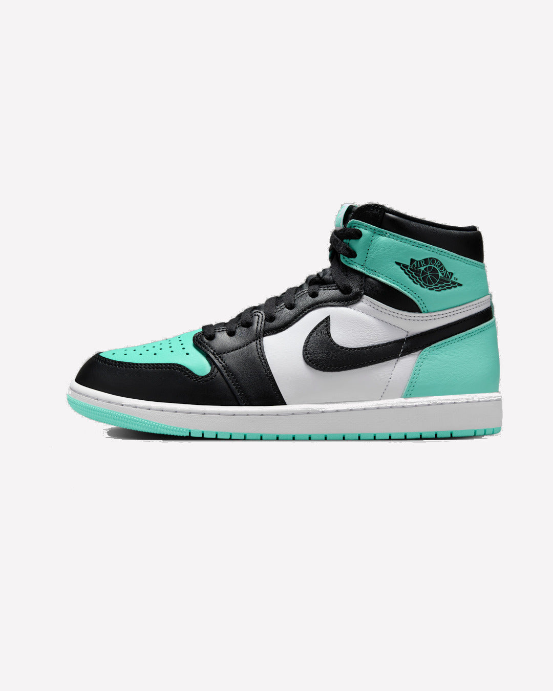 Jordan 1 Retro High OG Green Glow — vista lateral