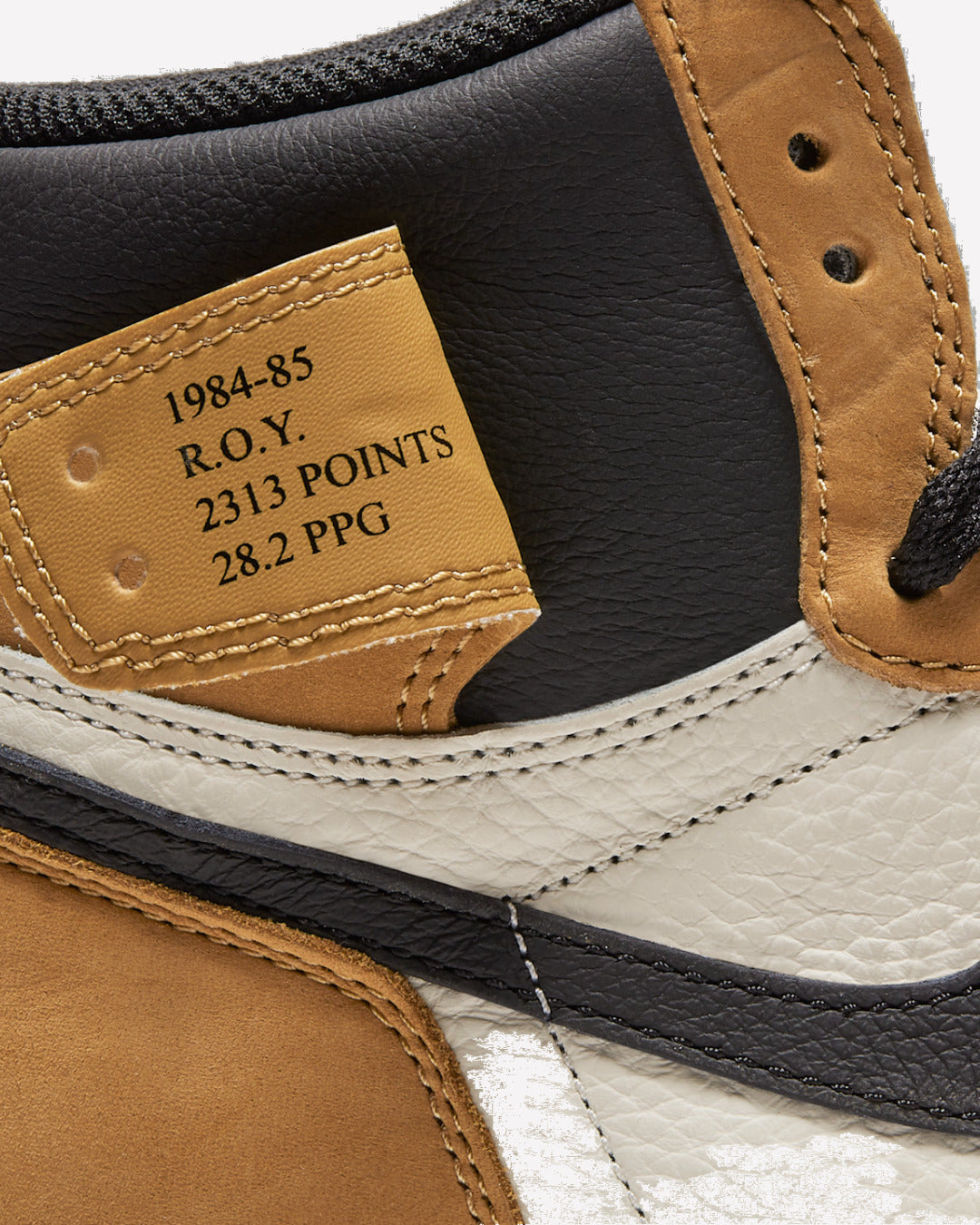 Jordan 1 Retro High Rookie of the Year — detalle del tobillo