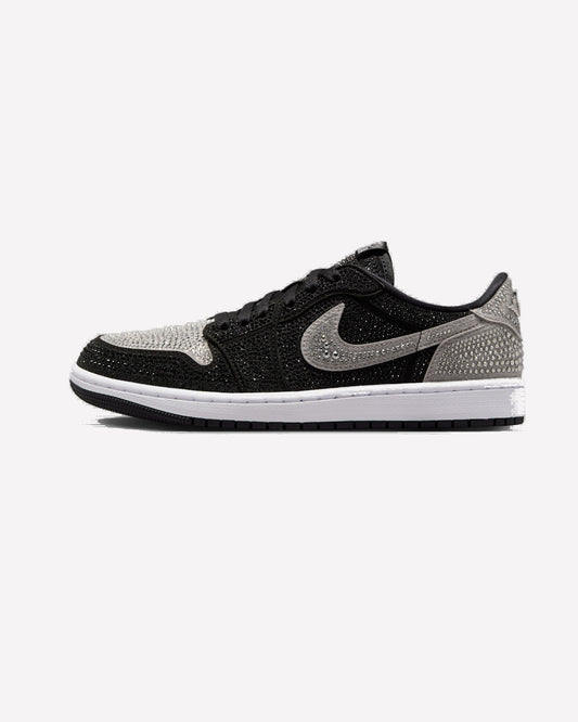 Jordan 1 Retro Low OG Swarovski Stealth — vista lateral