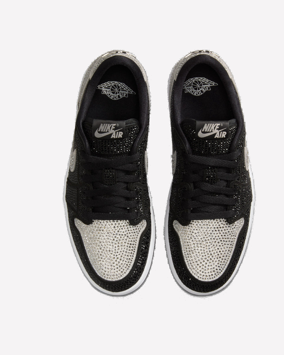 Jordan 1 Retro Low OG Swarovski Stealth — vista del talón