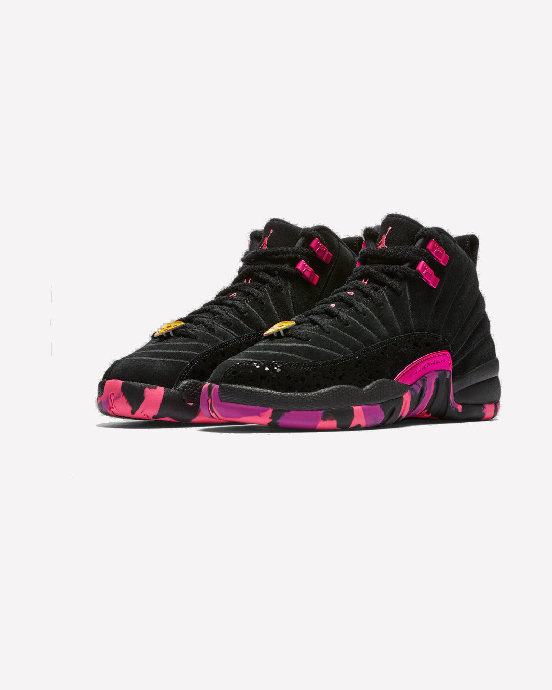 Jordan 12 Retro Doernbecher (2017) — vista trasera del talón