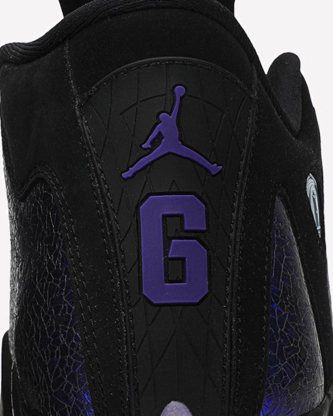 Jordan 14 Retro Doernbecher (2019) — detalle del logo