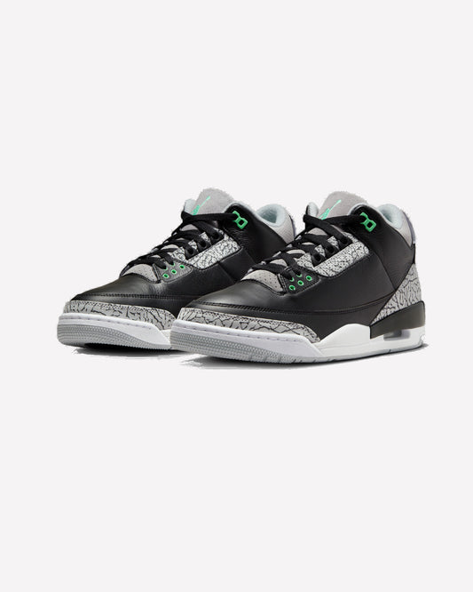Jordan 3 Retro Green Glow — vista superior