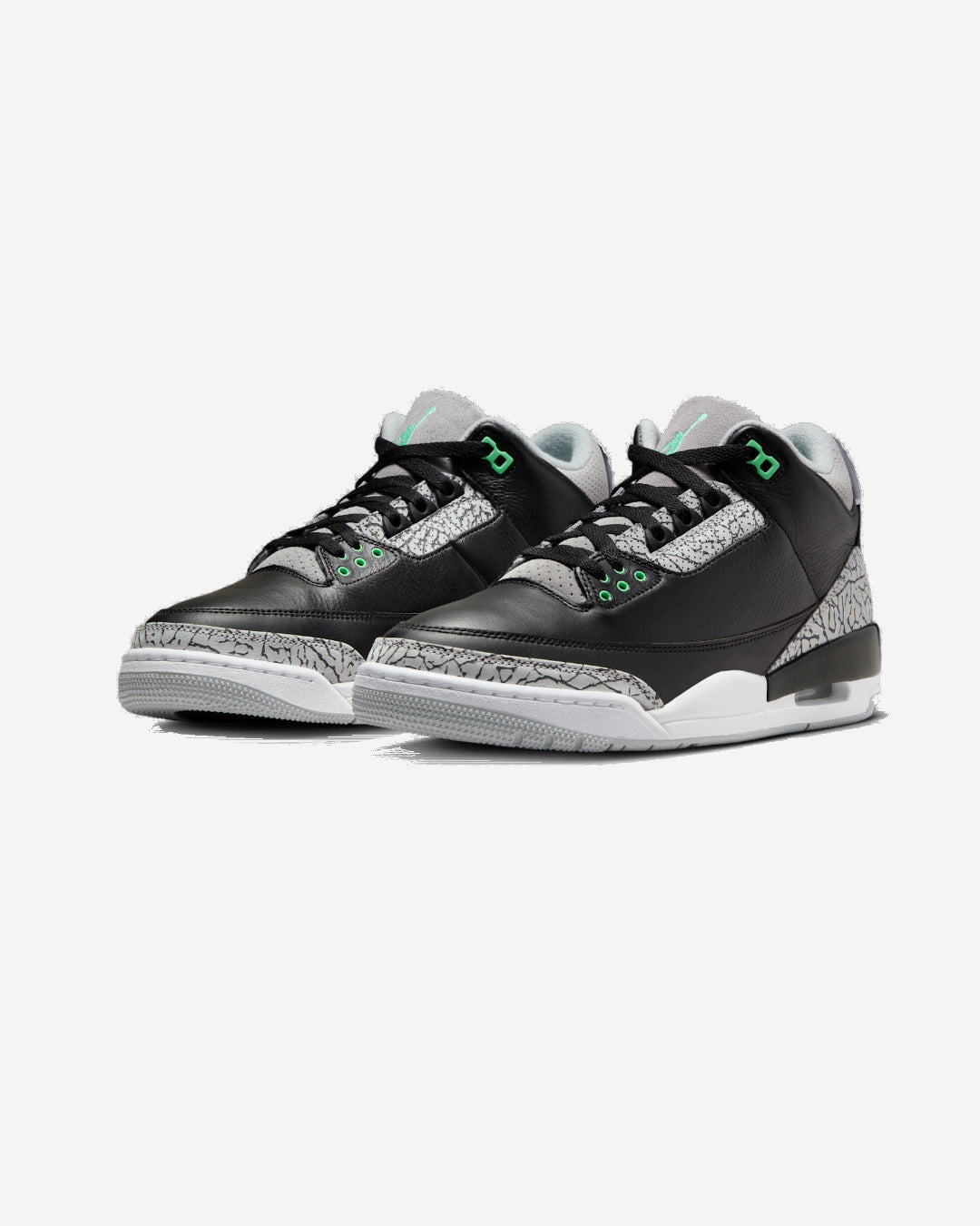 Jordan 3 Retro Green Glow — vista superior