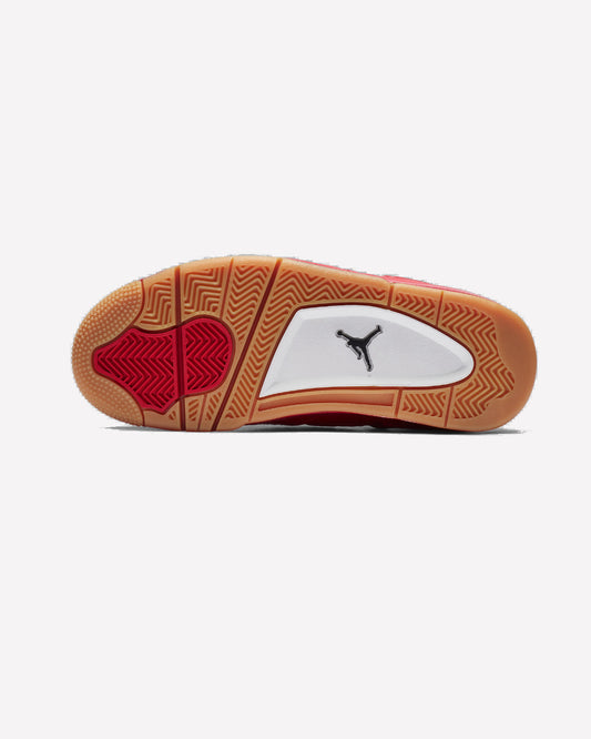 Jordan 4 Retro Fire Red Singles Day — vista del par