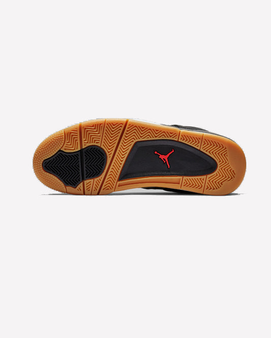 Jordan 4 Retro Laser Black Gum — vista superior