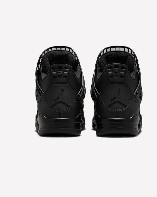 Jordan 4 Retro Net Black — vista del talón