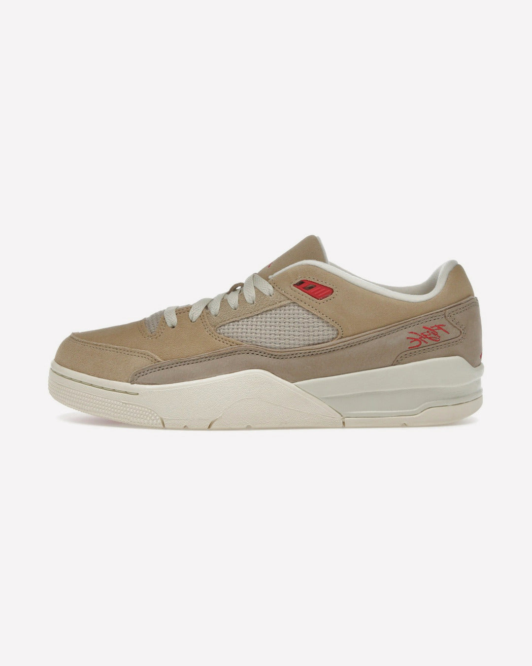 Air Jordan Flight Court Mushroom Desert Camo Fossil Fire Red