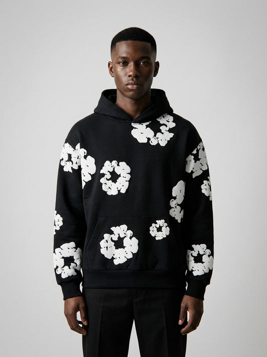Denim Tears The Cotton Wreath Hoodie Black