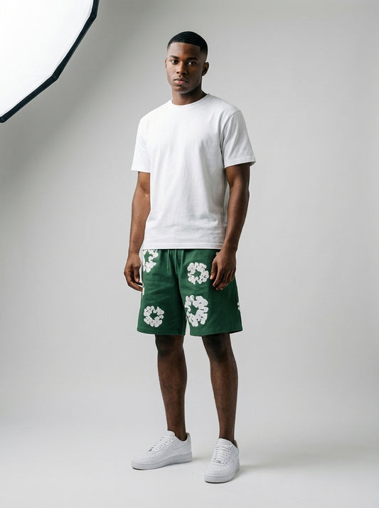 Denim Tears The Cotton Wreath Shorts Green