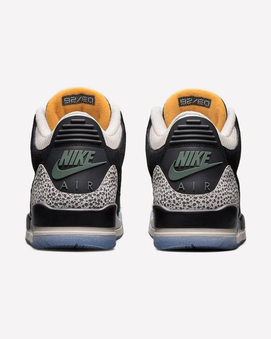 Jordan 3 Retro atmos Safari — vista de la suela