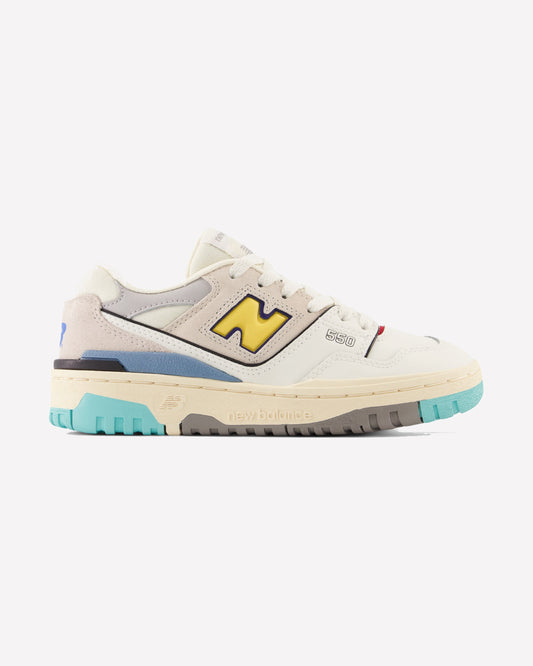 New Balance 550 Sea Salt Yellow — vista superior