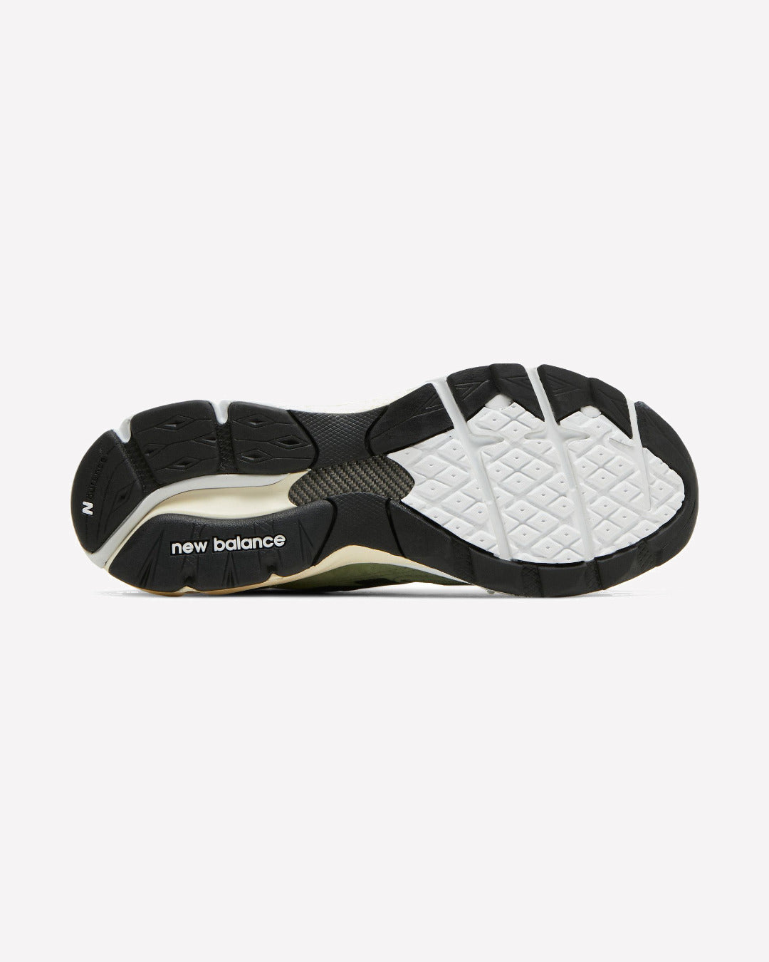 New Balance 990v3 MiUSA JJJJound Olive — vista trasera