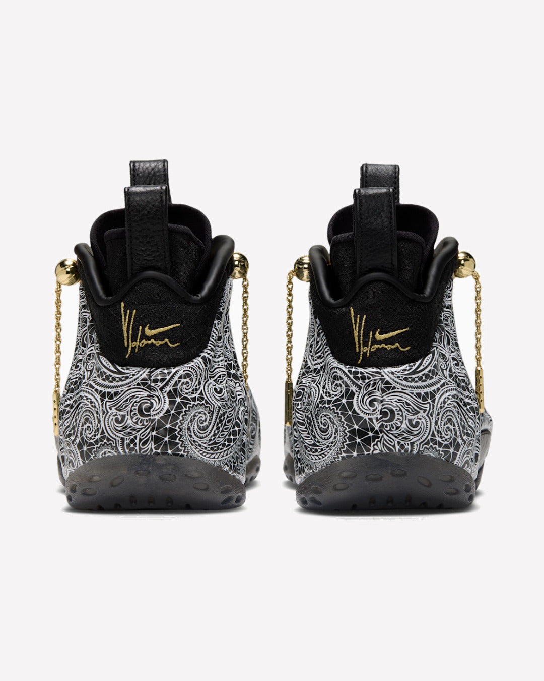 Nike Air Foamposite One Victor Solomon ASW Black — detalle del upper