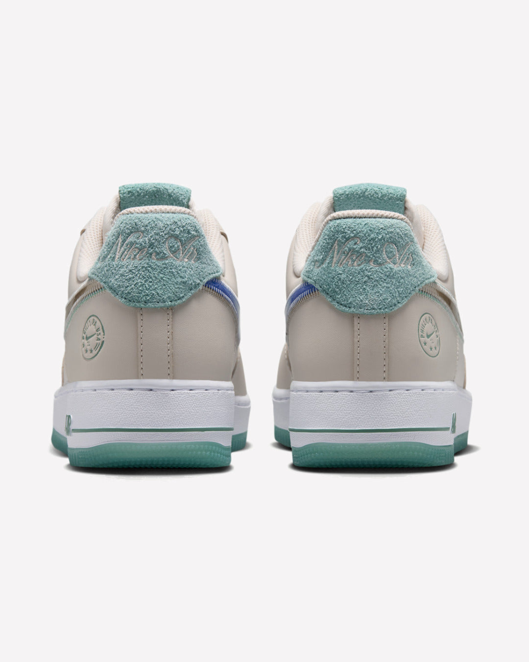 Nike Air Force 1 Low '07 Philadelphia — detalle del talón