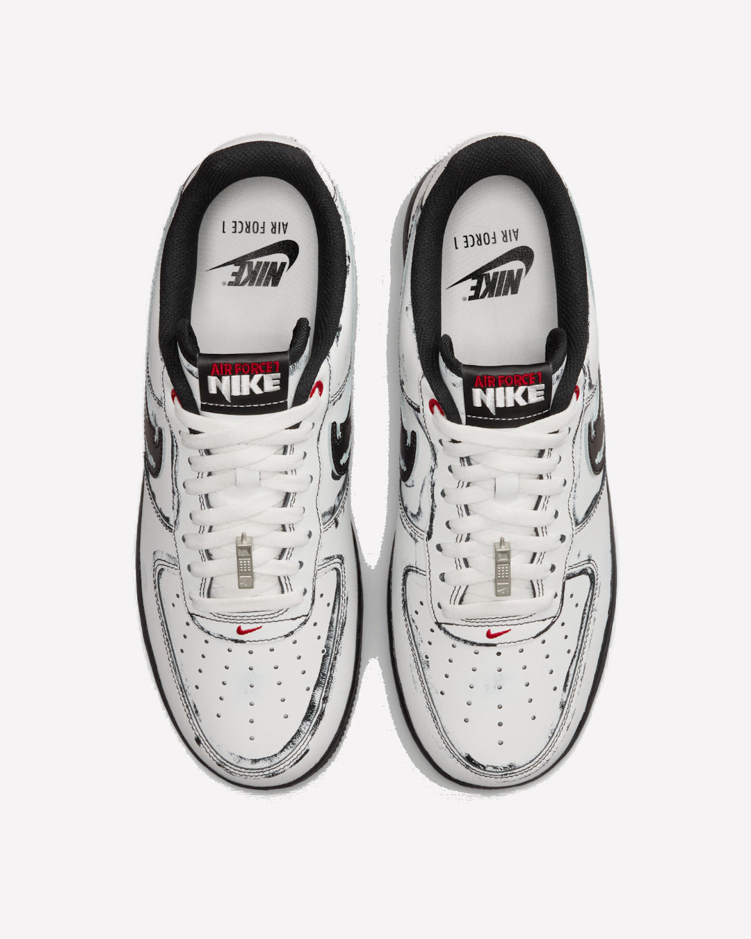 Nike Air Force 1 Low Scream Ghostface — vista trasera del talón
