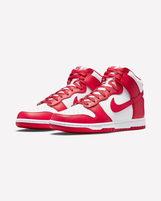 Nike Dunk High Championship White Red — detalle del talón