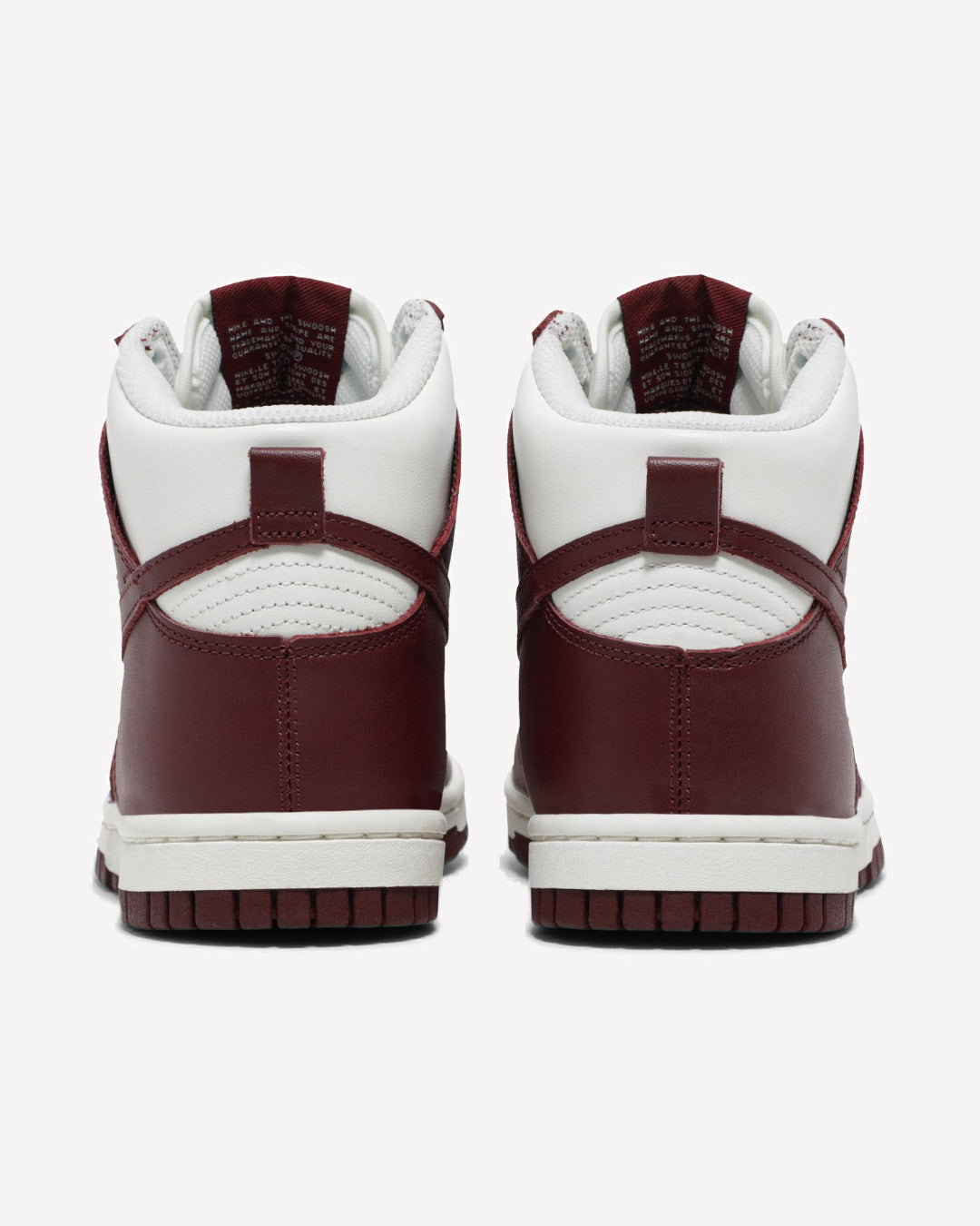 Nike Dunk High Sail Team Red — vista superior