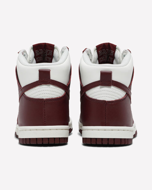 Nike Dunk High Sail Team Red — vista superior