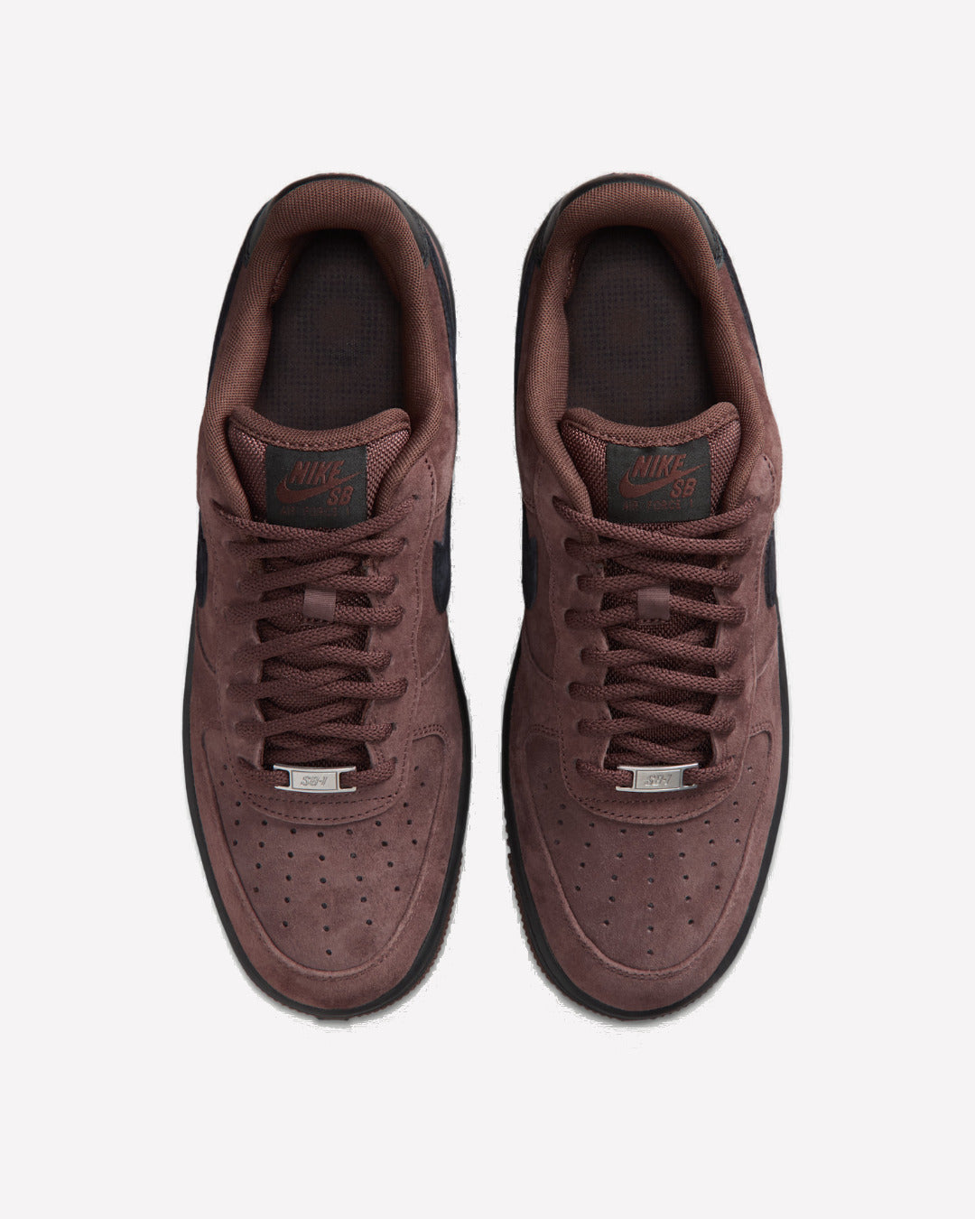 Nike SB Air Force 1 Low Light Chocolate Black — vista superior