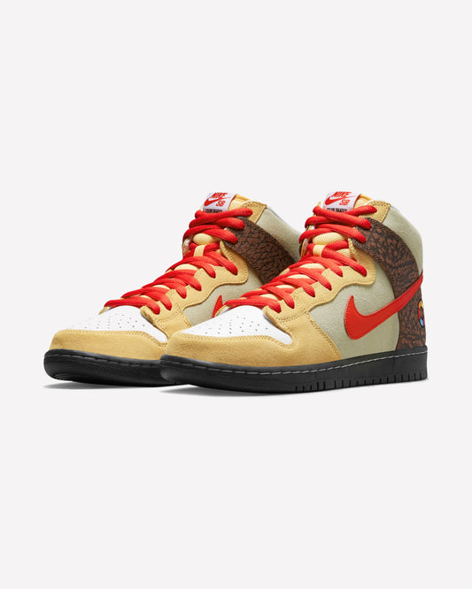 Nike SB Dunk High Color Skates Kebab and Destroy — vista trasera del talón