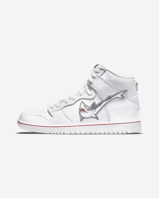 Nike SB Dunk High Oski Great White — vista lateral