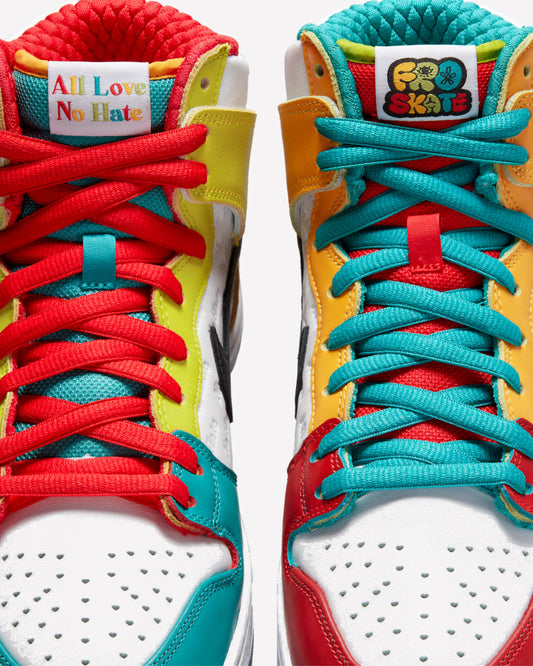 Nike SB Dunk High Pro froSkate All Love — detalle de la puntera