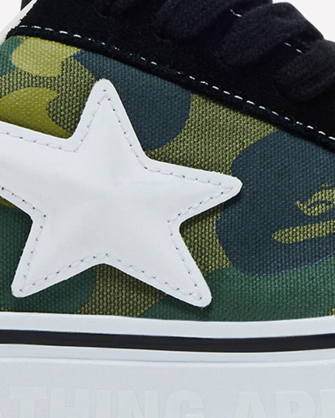 Vans Knu Skool Bape Camo Green — detalle de la suela