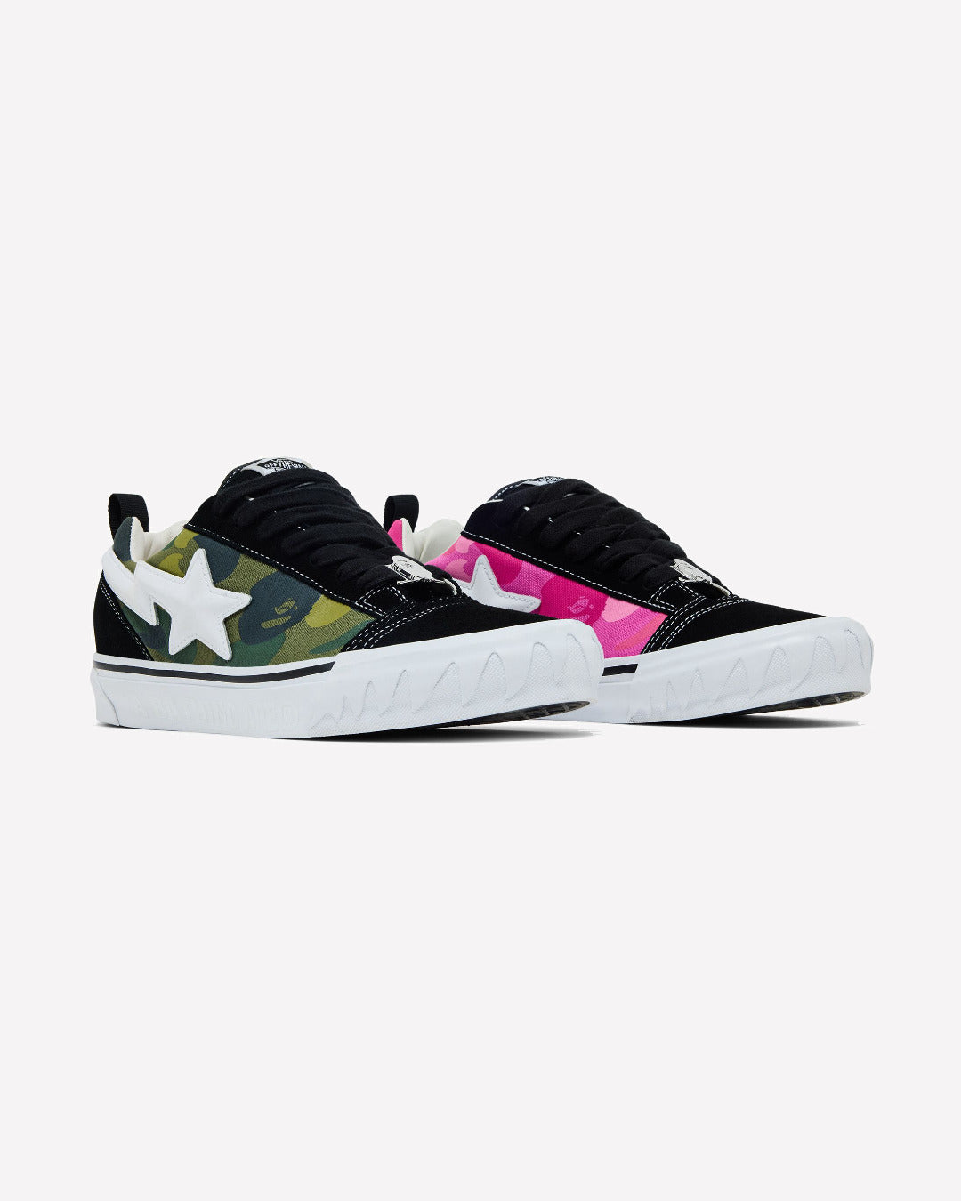 Vans Knu Skool Bape Camo Green — detalle del lateral