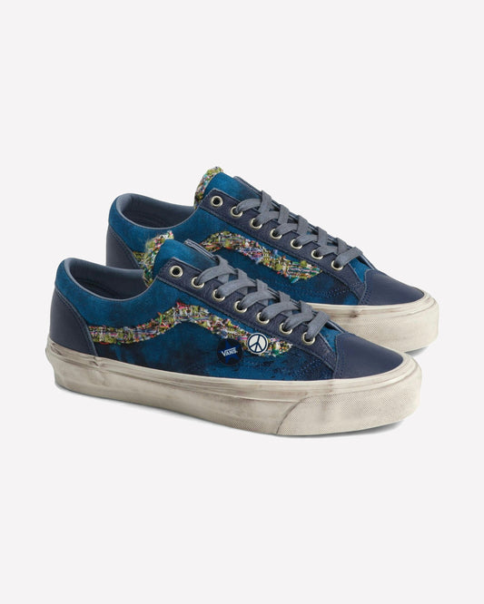 Vans Old Skool 36 LX Souvenir Navy — vista lateral